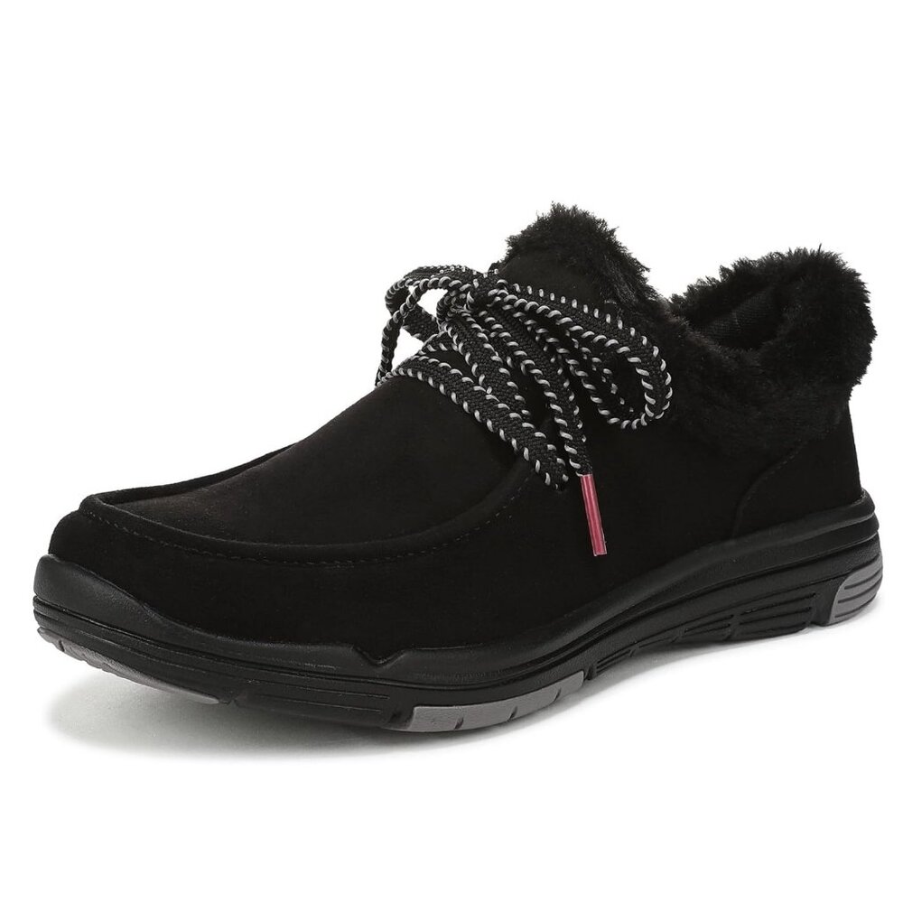 NWT Ryka Women's Avid Lace up Cozy Ankle Boot Black Size 6 M $100 RY1242